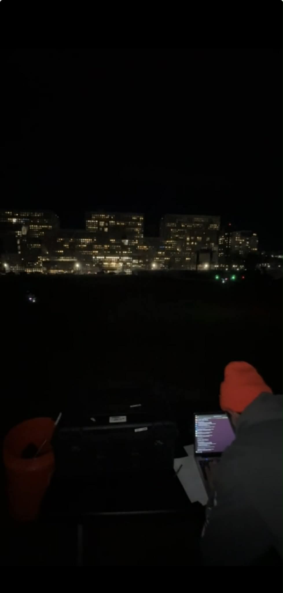 DJI M600 hovering at low altitude